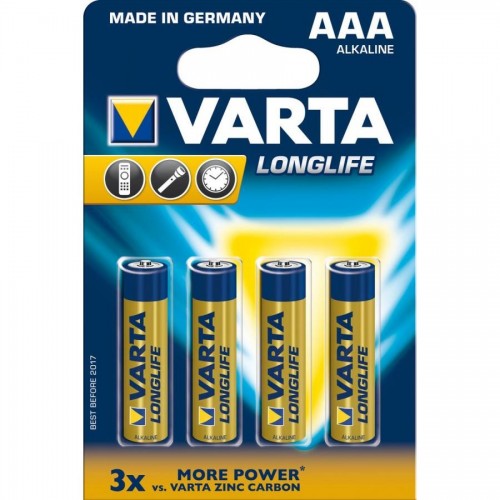 Батарейки Varta Longlife Extra Micro AAA/LR3, 4 шт/уп