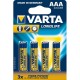 Батарейки Varta Longlife Extra Micro AAA/LR3, 4 шт/уп