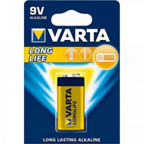 Батарейки Varta Longlife Extra E-Block 9V/6LR61, 1 шт/уп