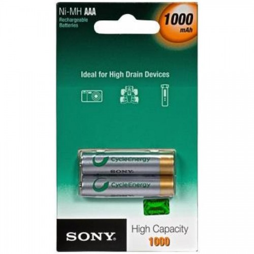 Аккумуляторы Sony ААA, NH-1000 мА, 2 шт/уп