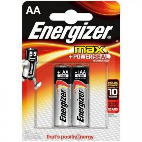 Батарейки Energizer MAX Alkaline, AA/LR6, 2 шт/уп