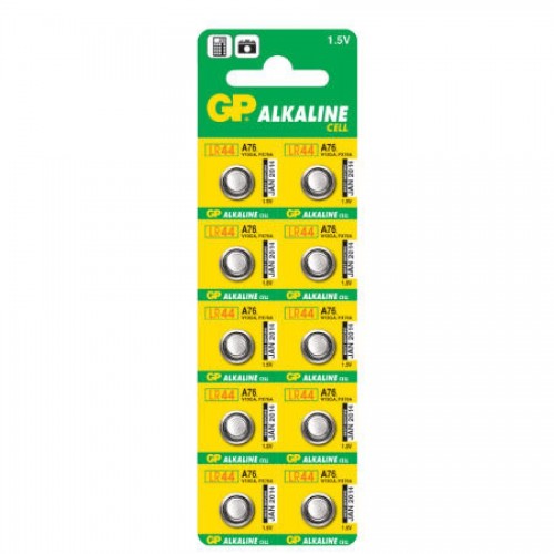 Батарейки GP Alkaline LR44 (A76), 10 шт/уп