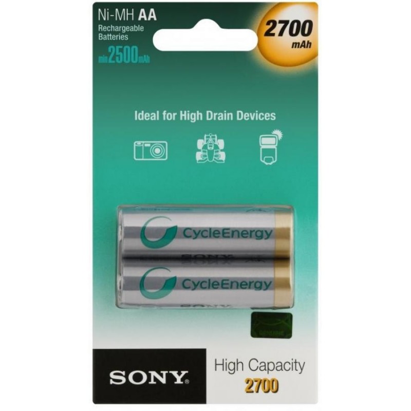 Аккумуляторы Sony АA, NH-2700 мАh, 2 шт/уп