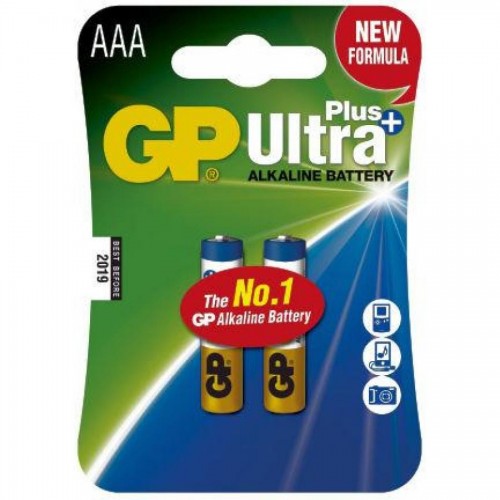 Батарейки GP Ultra Alkaline AAA/LR03, 2 шт/уп