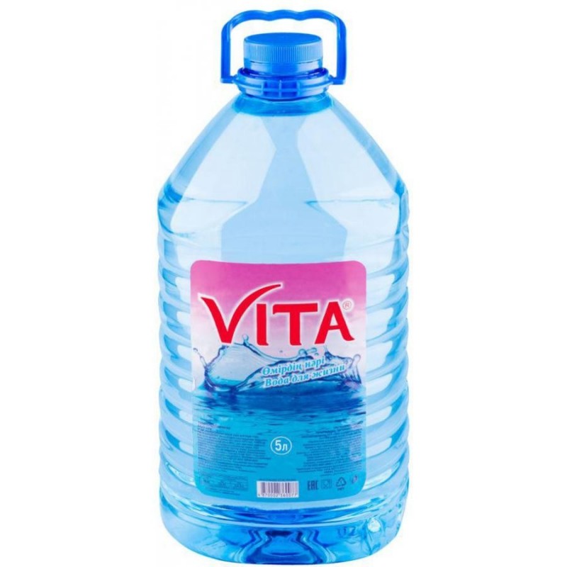 Вода столовая Vita без газа, 5л, пластик