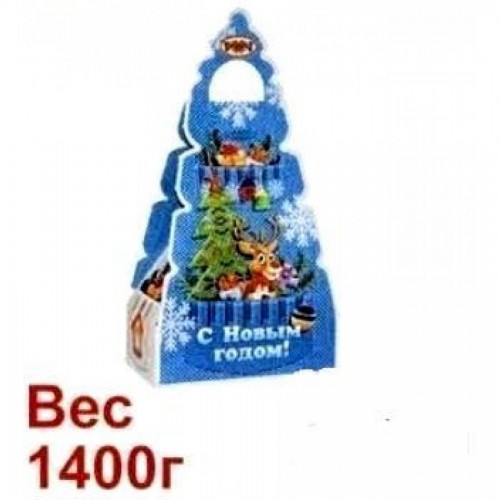 Подарок новогодний Рахат "Голубая ель", 1400 гр