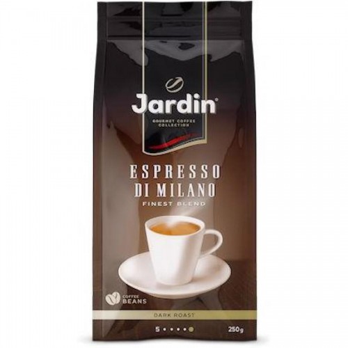 Кофе в зернах Jardin Espresso stile di Milano, 250 гр, вакуум. упак.