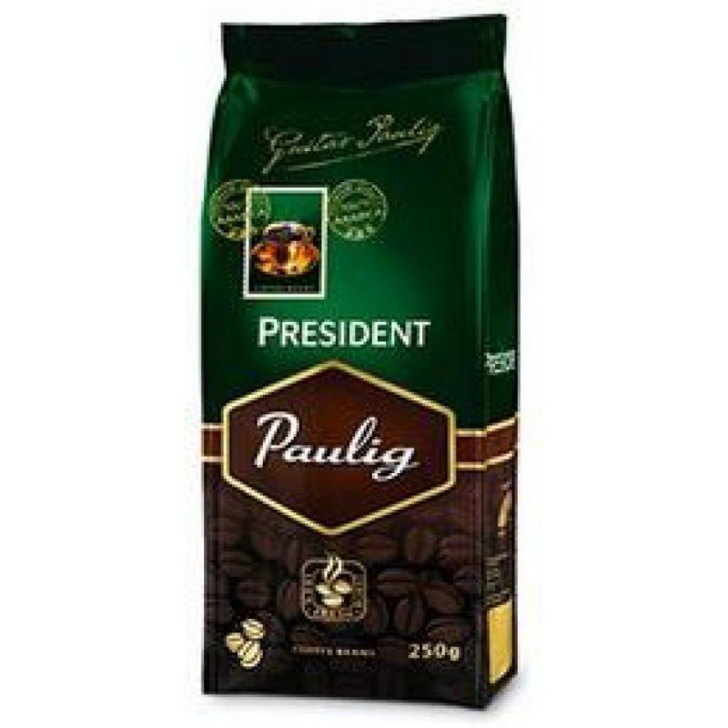 Кофе в зернах Paulig Президентти в пакете, 250гр