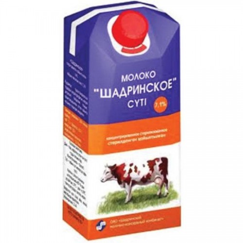 Молоко концентрированное Шадринское 7,1%, 300 мл, тетрапакет
