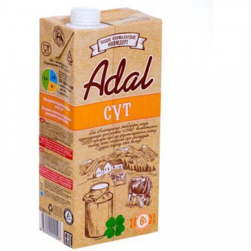 Молоко Adal 6% жирности, 0,95 л