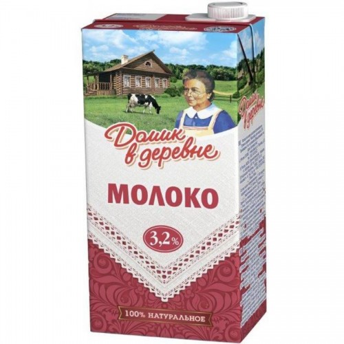 Молоко Домик в деревне, 3,2% жирности, 0,95 л