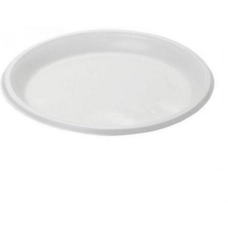 Тарелка одноразовая десертная, Мистерия, d167 мм, 100 шт/уп, белый