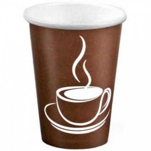 Стакан одноразовый д/гор. напитков Cup Brown,12oz 360ml, однослойн. картон, 50шт/упак, коричн. (FE6
