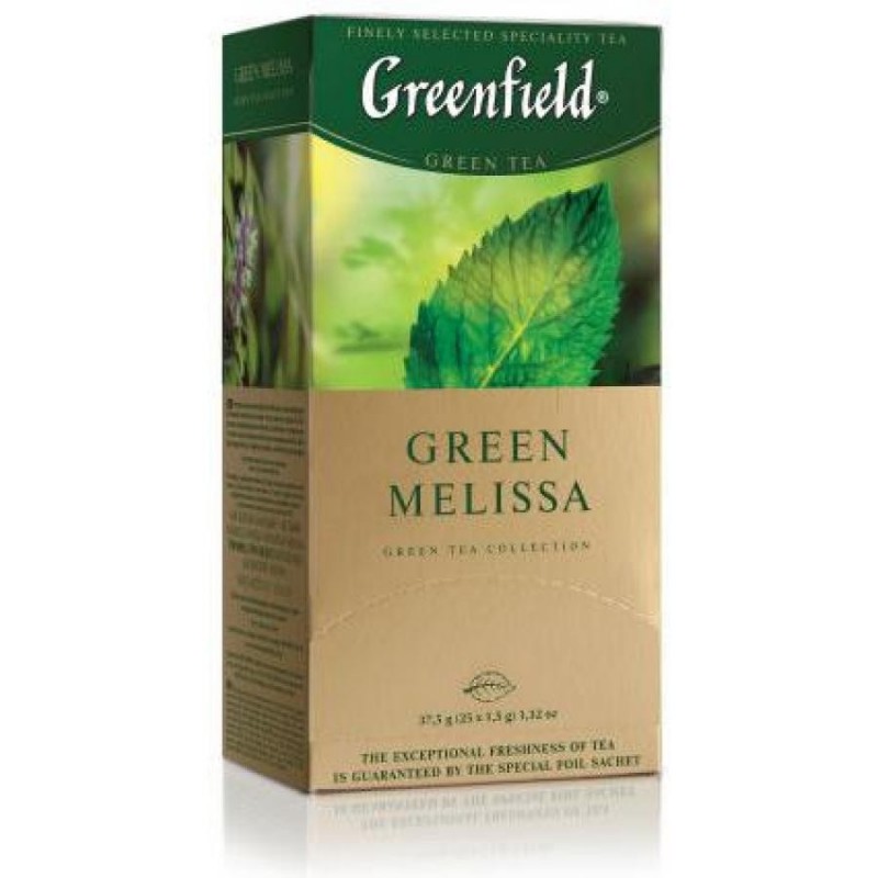 Чай зеленый Gf Melissa китайский с мелиссой, мятой и лимоном, 25х1,5г