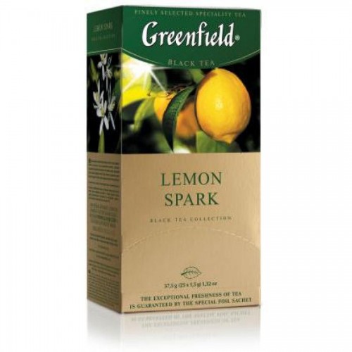 Чай черный Gf Lemon Spark, цейлонский с цедрой и ароматом лимона, 25x1,5 г