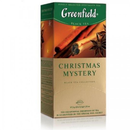 Чай черный Gf Christmas Mystery с корицей, гвоздикой, сушеным яблоком и ароматом цитрусовых, 25х1,5г