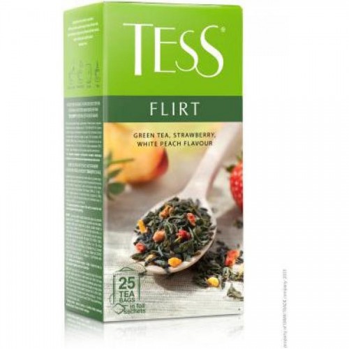 Чай зеленый Tess Flirt, 25 х 1,5 г, в пакетиках