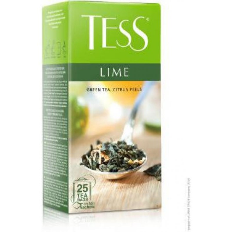 Чай зеленый Tess Lime, 25 х 1,5 г, в пакетиках