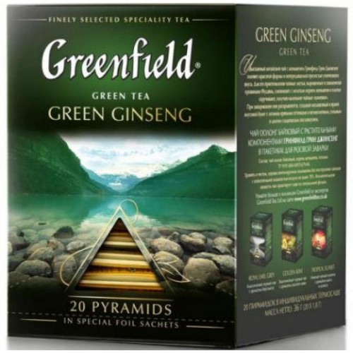 Чай черный Gf Green Ginseng китайский, 20х2г, пирамидки