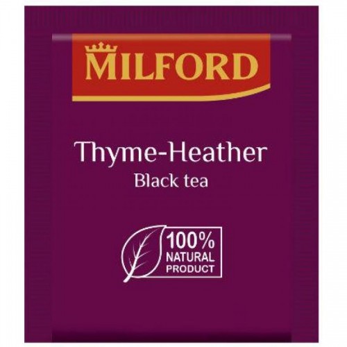 Чай черный Milford Thyme-Heather, 200 х 1,75г, с чабрецом и цветками вереска, в конвертах