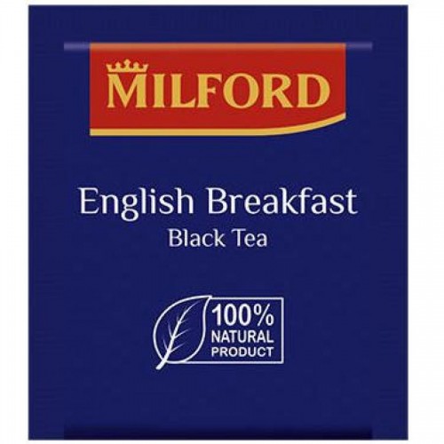 Чай черный Milford English Breakfast, 200 х 1,75г, купаж ассамских и кенийских чаев, в конвертах