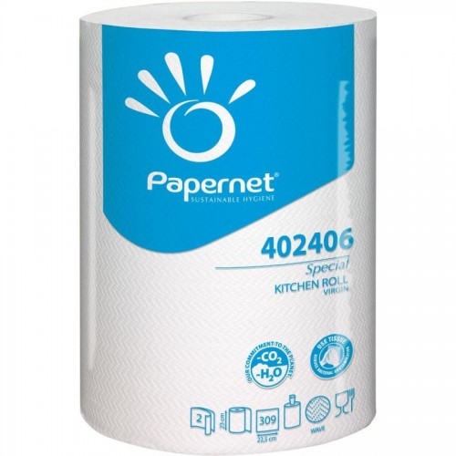 Бумажные полотенца Papernet, белые, 69,5м,1 рул./упак., 309 л.