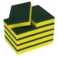 Губка с абразивом Зеленый/желтый 140 x 90 x 30 10шт/уп. (FE30560)