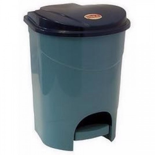 Бак для мусора с педалью, 11л, голубой мрамор (М2891)
