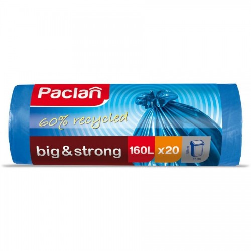 Мешки для мусора Paclan Big&Strong 160л., 20шт/уп, сверхпрочные, синий