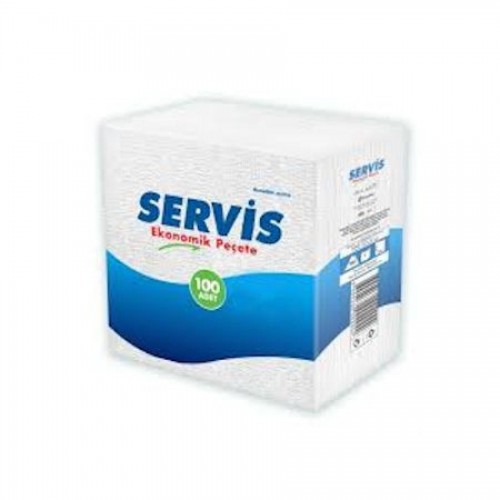 Салфетки бумажные Servis Econom, 24,5х26,5 см, 1х16х200, белый