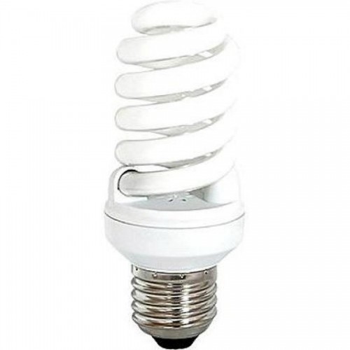 Лампа энергосберегающая Технолайт Spiral Tiny E27, 20Вт, 827К, теплый белый свет