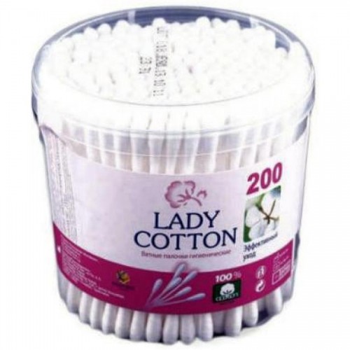 Ватные палочки Lady Cotton, 200 шт/банка
