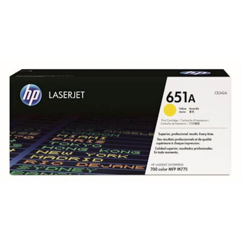 Картридж HP СE342A 651A для LaserJet 700 Color MFP 775, желтый