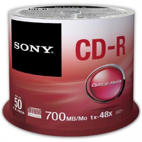 Диски записываемые CD-R Sony, 50шт/упак. 700mb