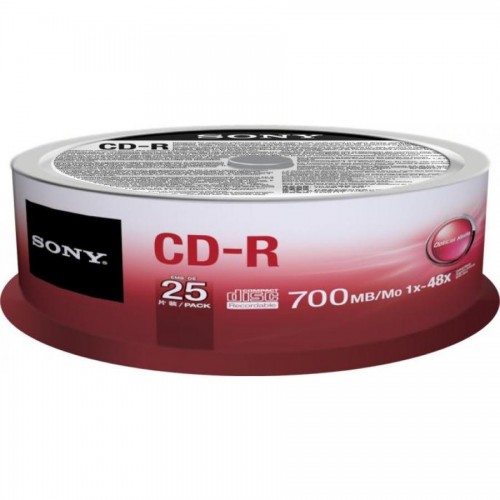 Диски записываемые CD-R Sony, 25шт/упак. 700mb