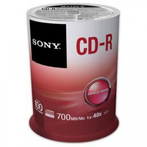 Диски записываемые CD-R Sony, 100шт/упак. 700mb