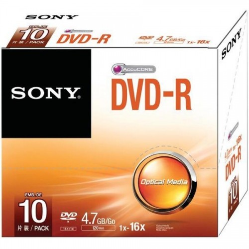Диск записываемый DVD-R Sony, 16X4.7GB, Slim