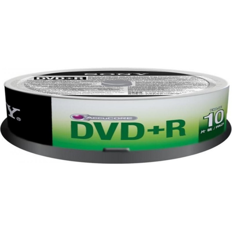 Диск записываемый DVD+R Sony, 16X4.7GB, 10шт/упак.