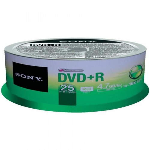 Диск записываемый DVD+R Sony, 16X4.7GB, 25шт/упак.