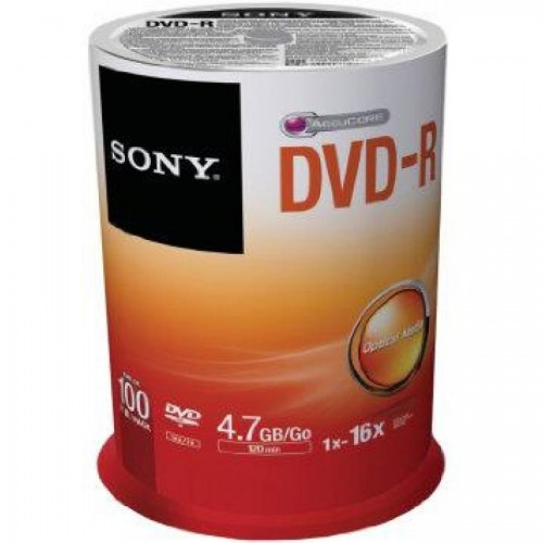 Диск записываемый DVD-R Sony, 16X4.7GB, 100шт/упак.