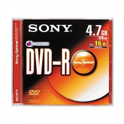 Диск записываемый DVD+R Sony, 16X4.7GB, Slim