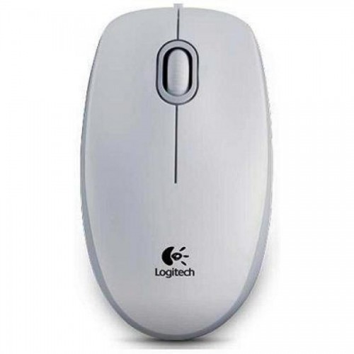 Мышь компьютерная Logitech M100, USB, белый (910-001605)