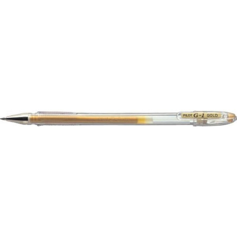 Ручка гелевая Pilot G-1 GEL TYPE INK METALLIC 0,7 мм, золотистый