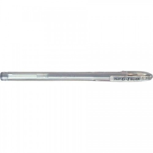 Ручка гелевая Pilot G-1 GEL TYPE INK METALLIC 0,7 мм, серебристый