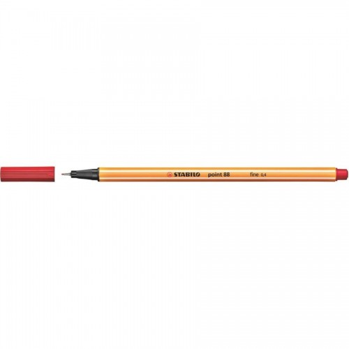 Ручка капилярная Stabilo point 88, 0,4 мм, красный (88/40)