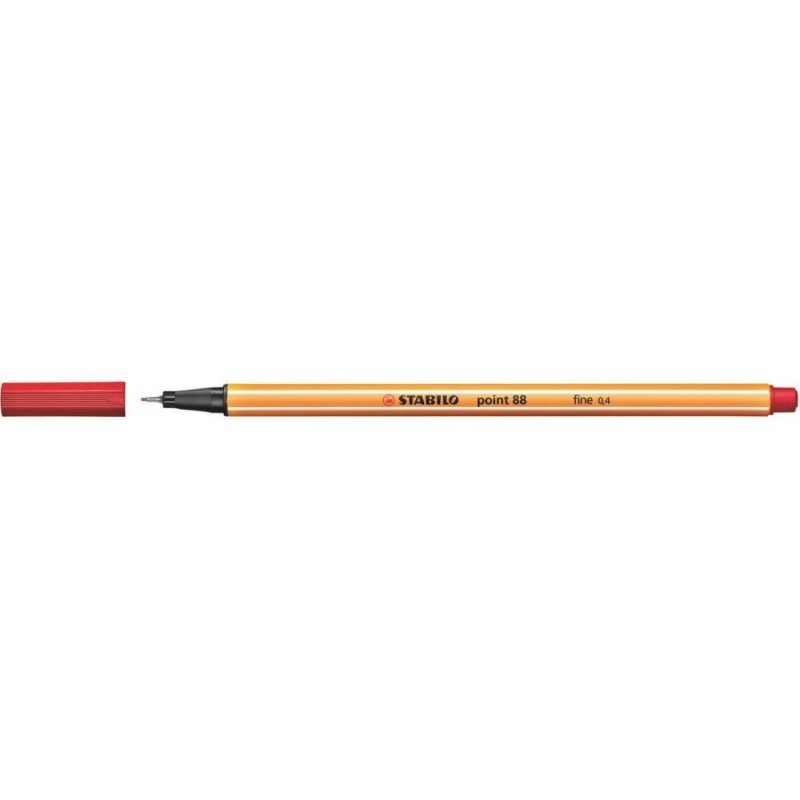 Ручка капилярная Stabilo point 88, 0,4 мм, красный (88/40)