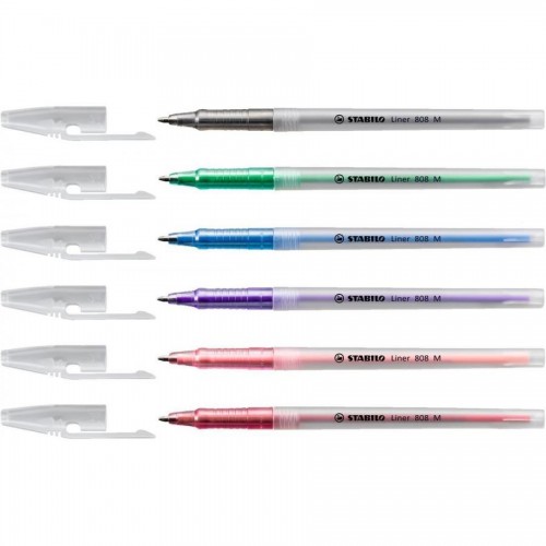 Ручка шариковая Stabilo liner 808 M, 0,45мм, зеленый (808M1036)