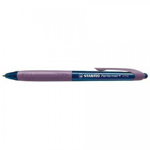 Ручка шариковая автомат. STABILO Performer+, 0,38 мм, синий, корпус голубой/оранжевый (328/1-41-2)