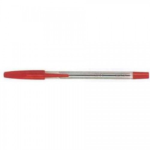 Ручка шариковая Pilot BPT-P 1 мм, прозрачный корпус, красный