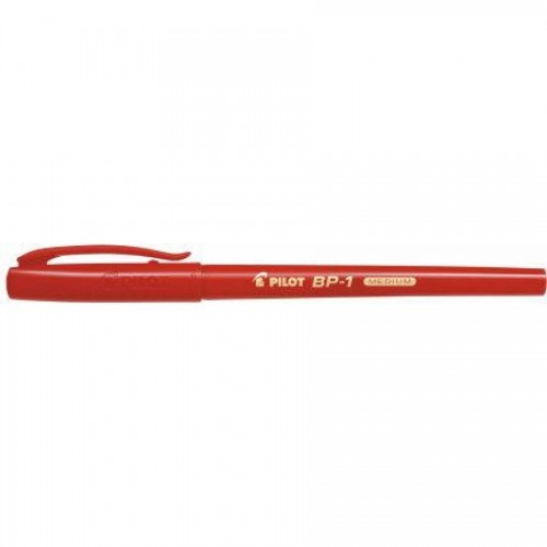 Ручка шариковая Pilot BP-1 Medium 1 мм, корпус красный, стержень красный